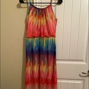 multicolor maxi dress